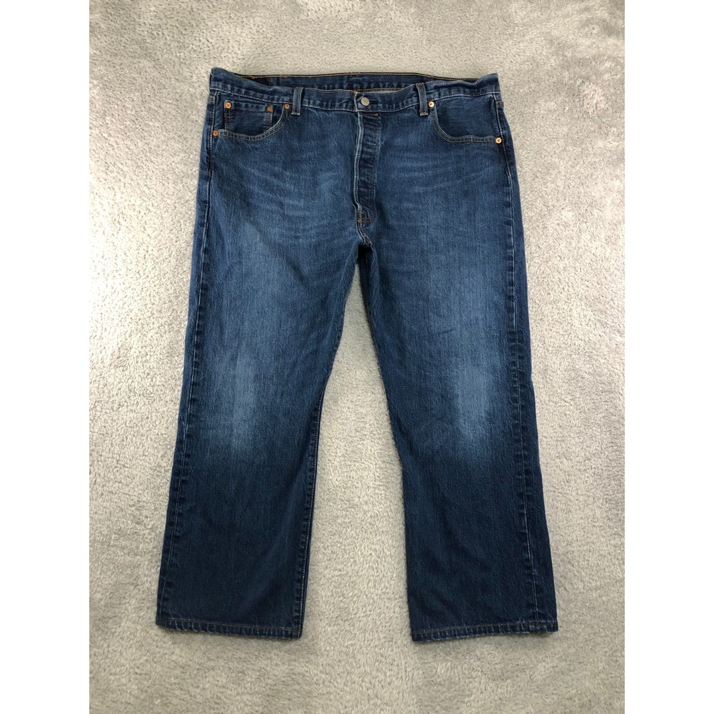 Levis 501 Jeans Men 42x28 (Tag 44x30) Blue Original Fit Straight Leg